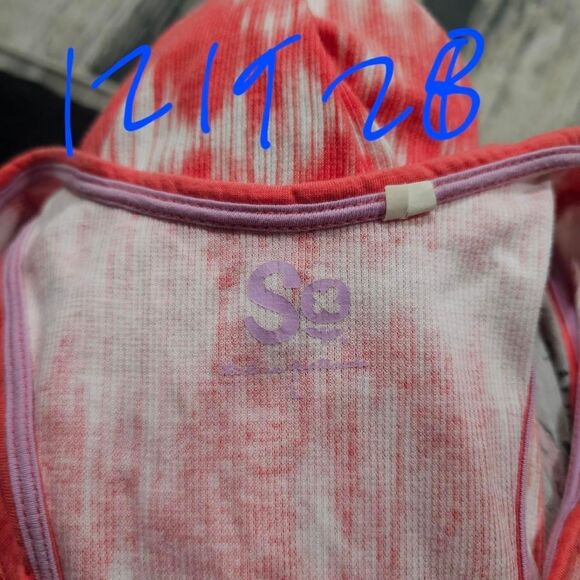 Vintage y2k peach orange pink tie dye racerback tank top - Picture 4 of 4